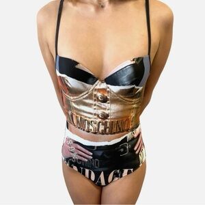 MOSCHINO Vintage Logo Swimsuit Swimwear